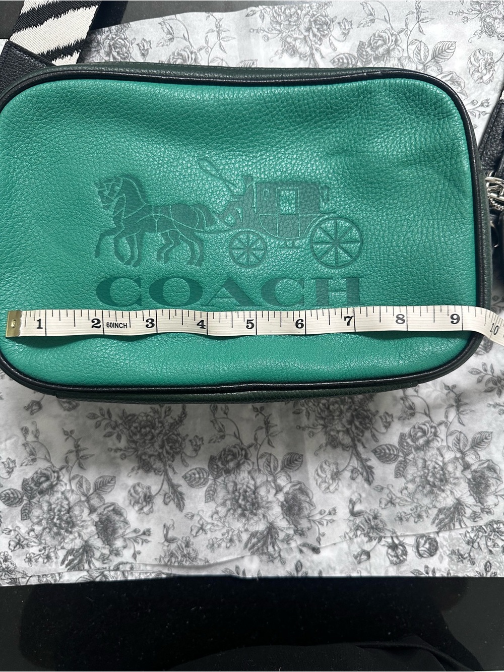 Coach Green Leather Camera Crossbody